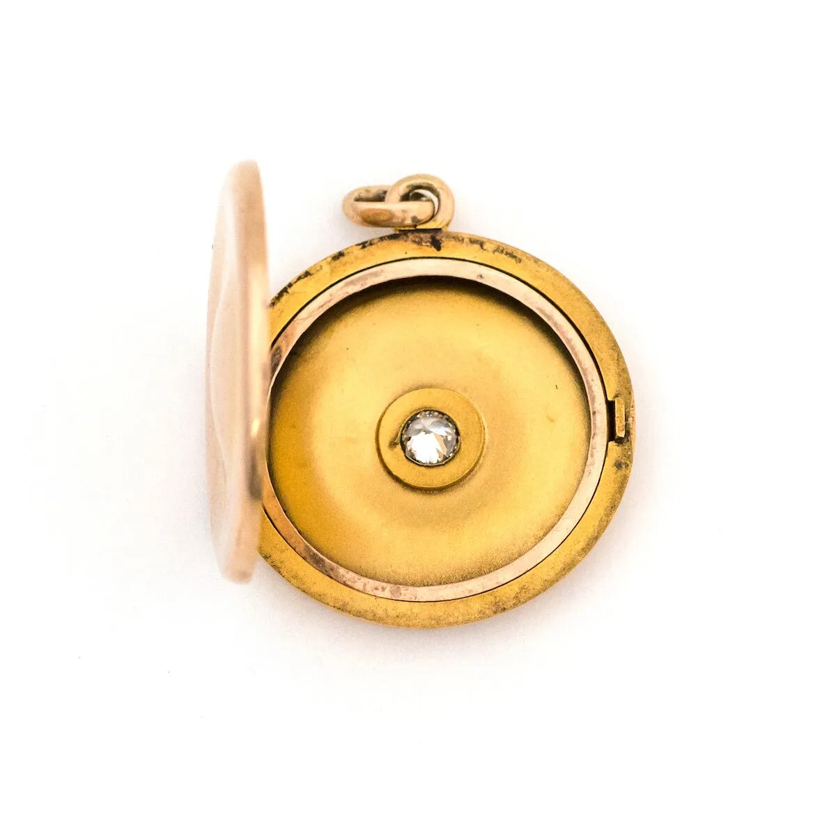 10K Gold & Diamond Mirror Locket
