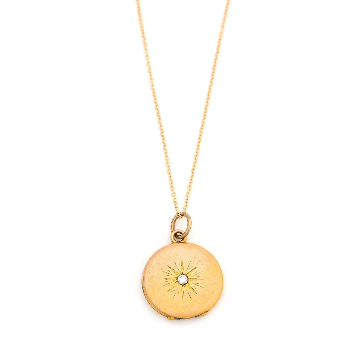 10K Gold Compass Rose Locket