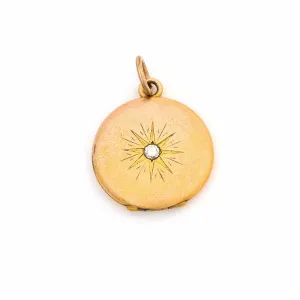 10K Gold Compass Rose Locket