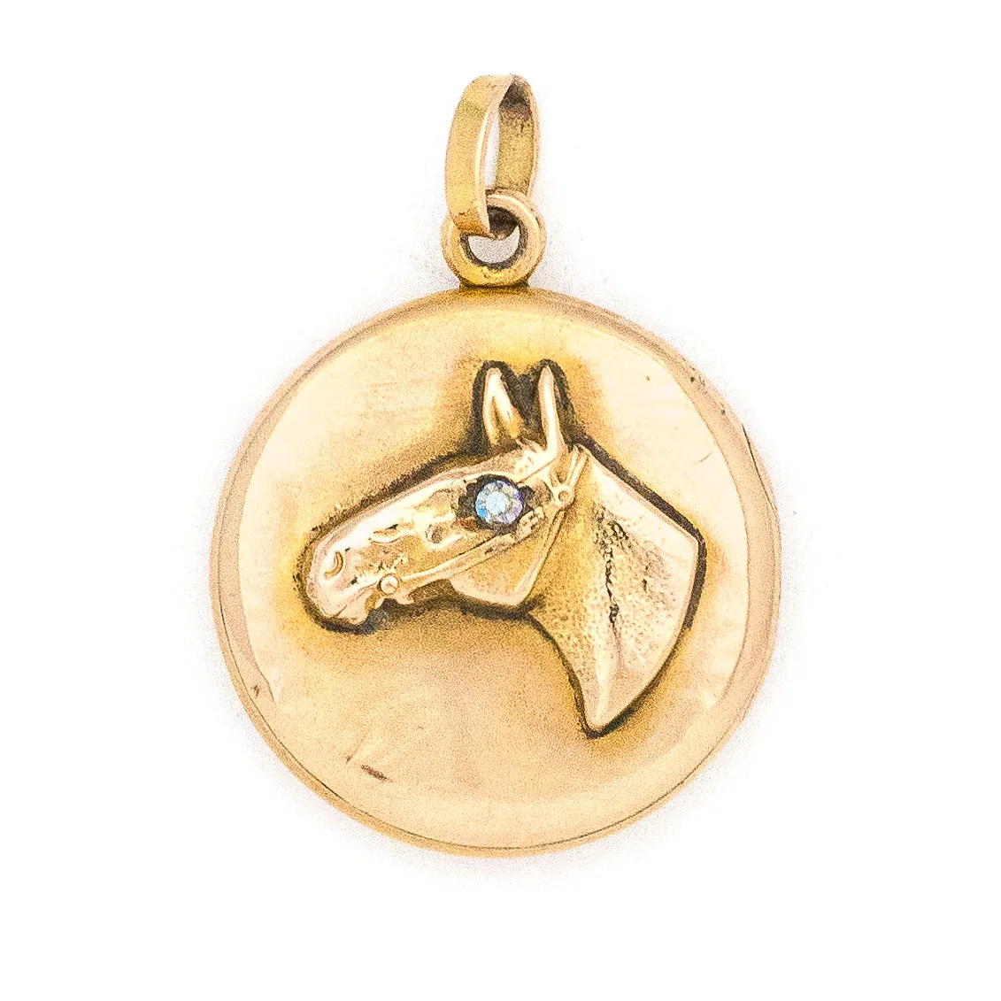 10K Gold Horse's Eye Antique Locket