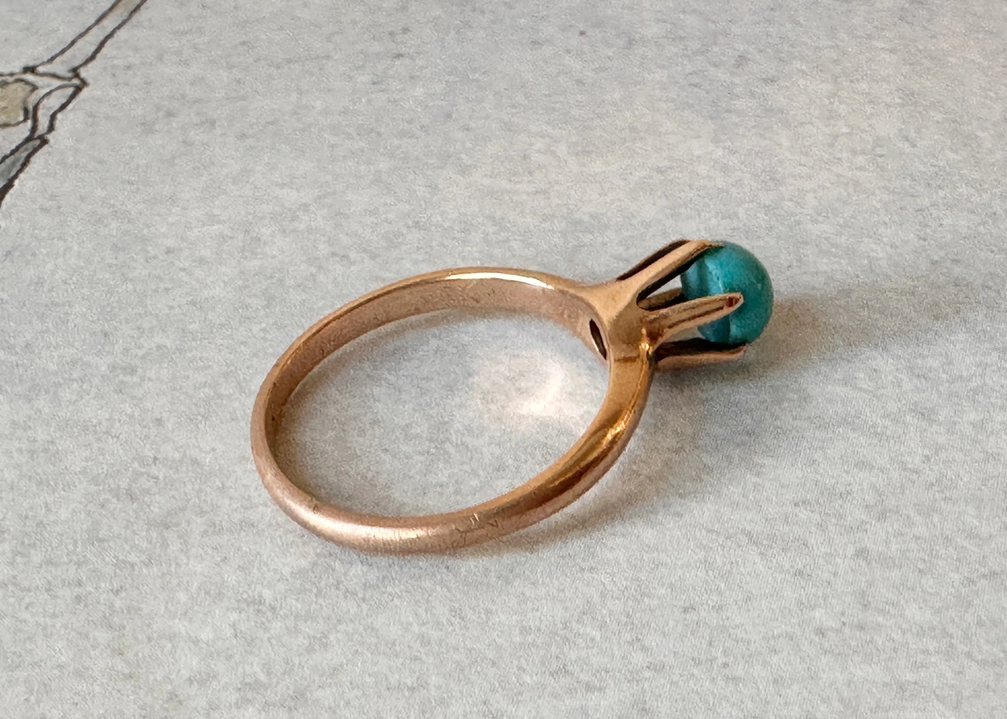 10k Gold Ostby Barton Turquoise Ring
