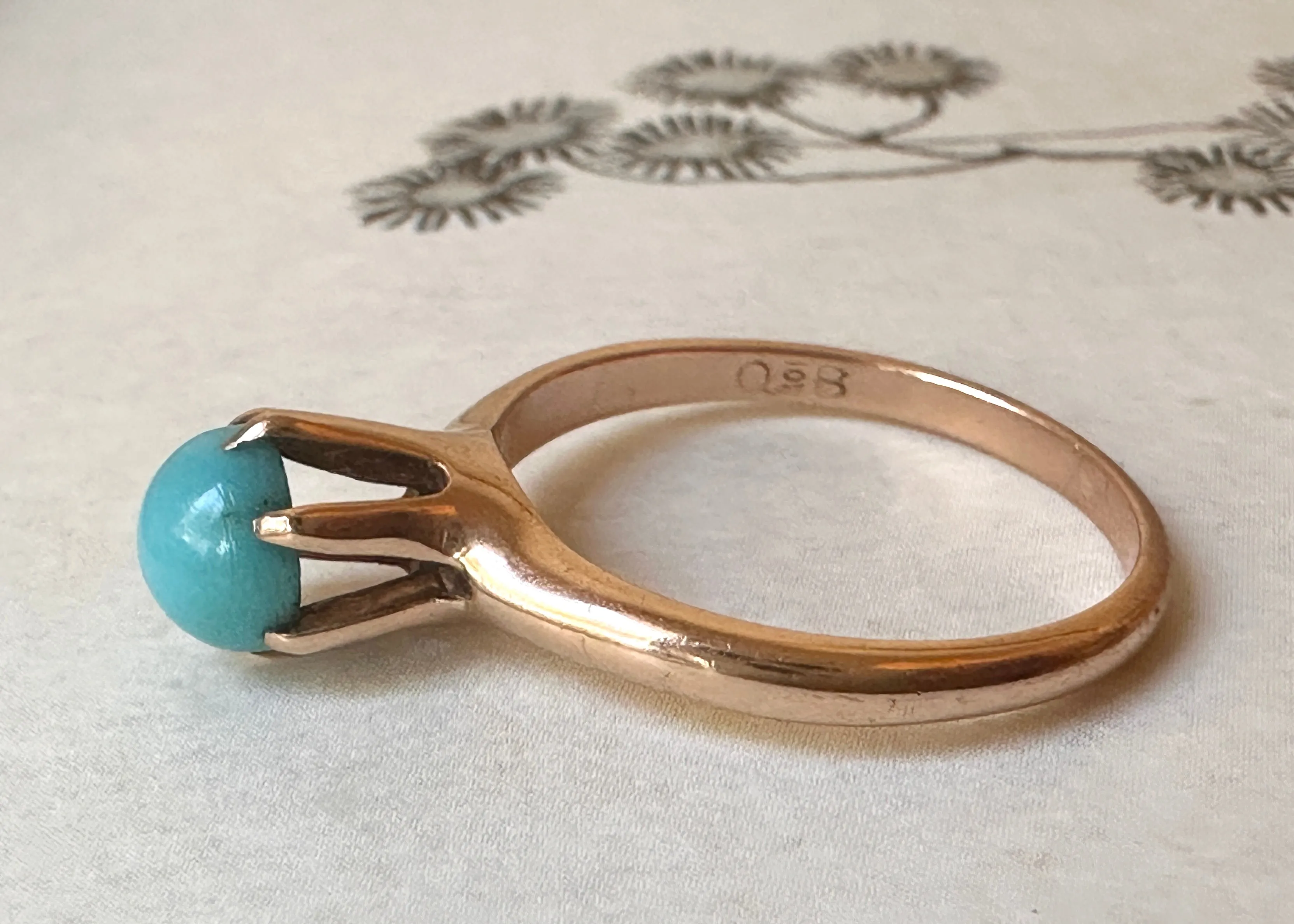 10k Gold Ostby Barton Turquoise Ring