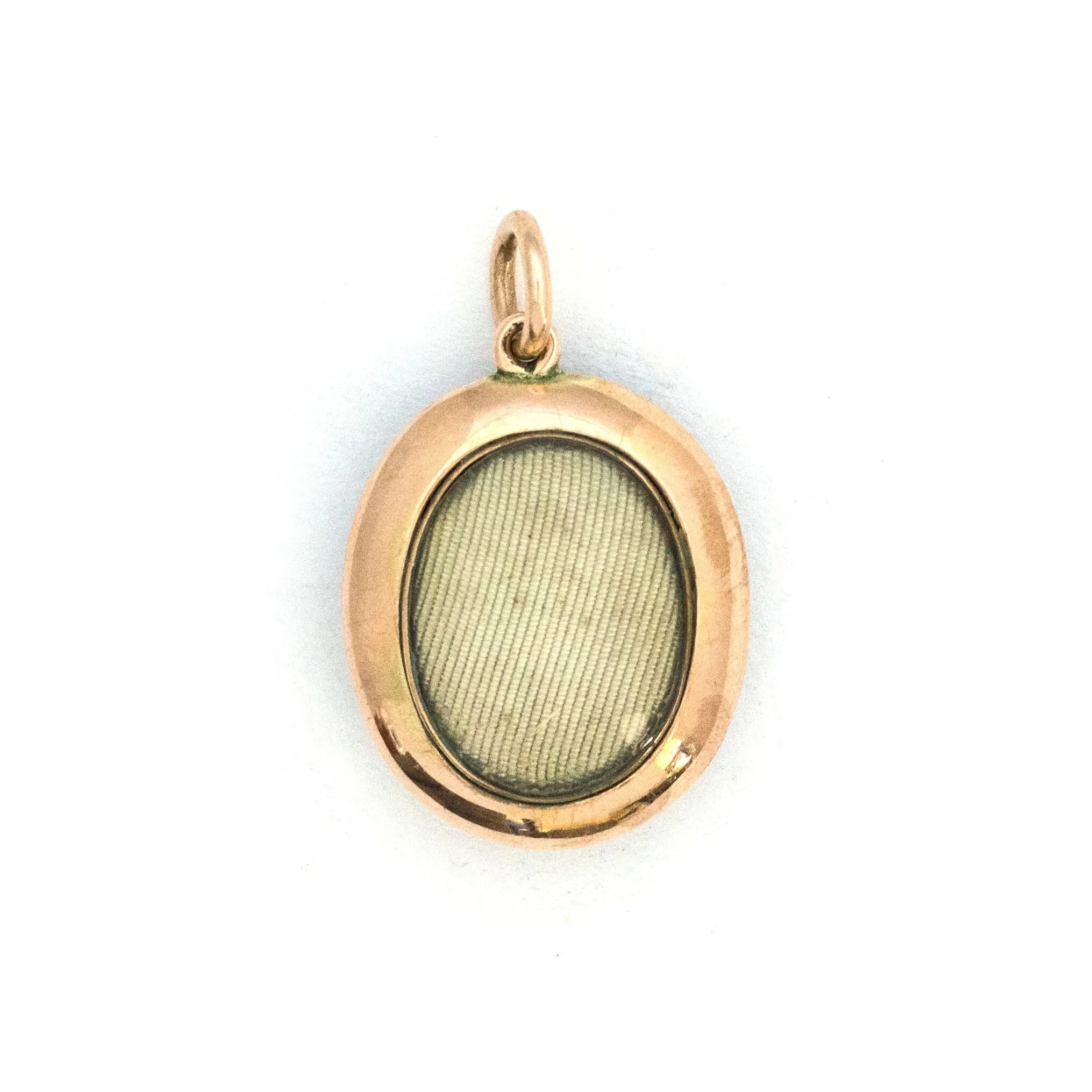 10K Pearl & Blue Enamel Starburst Locket