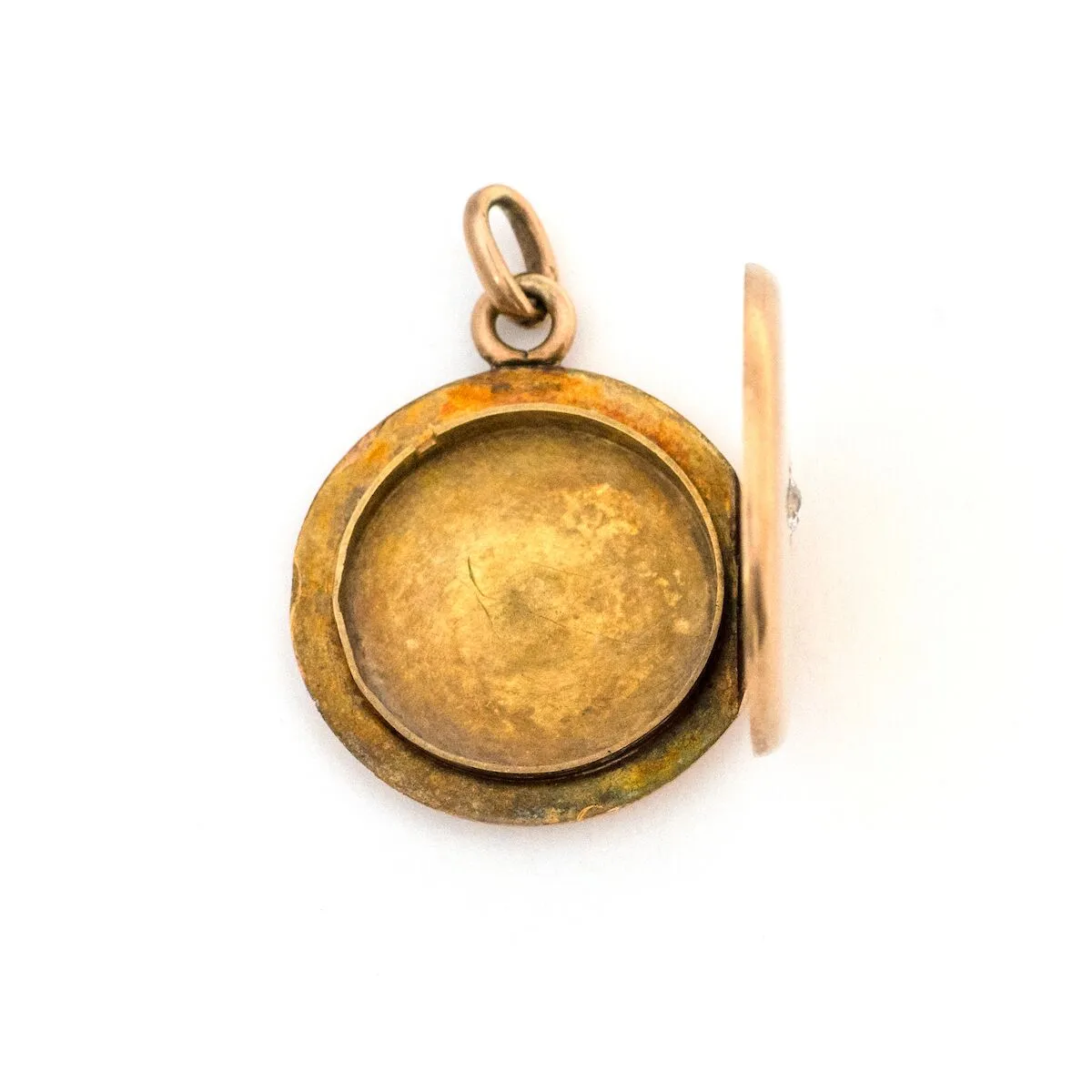 14K Gold and Diamond Victorian Starburst Locket