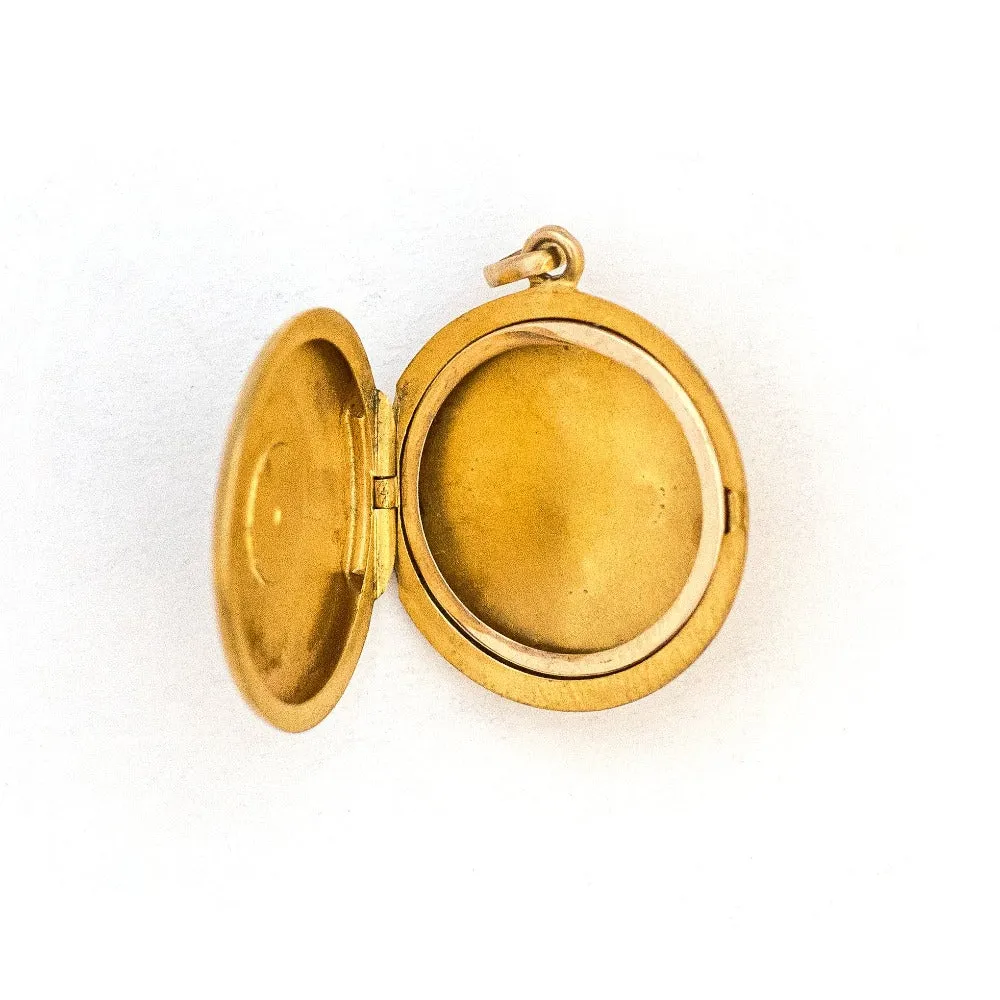 14K Gold, Pearl & Ruby Antique Locket