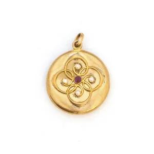 14K Gold, Pearl & Ruby Antique Locket