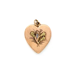 14K Petal and Pearl Pendant