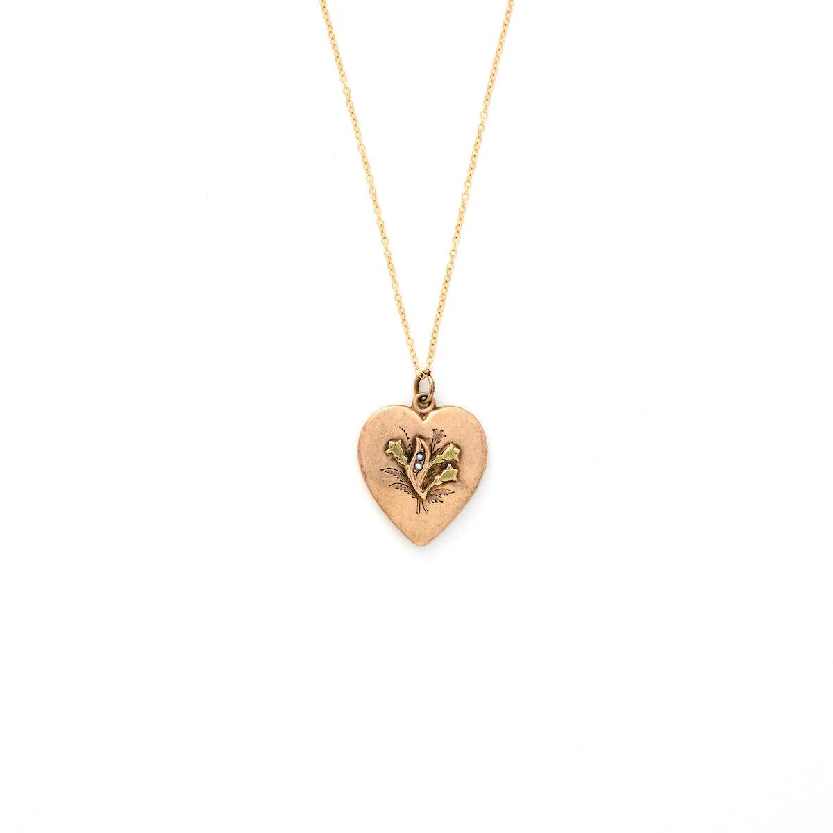 14K Petal and Pearl Pendant