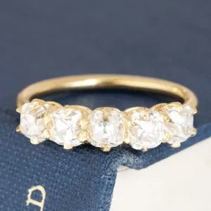 1.60ctw Old Mine Cut Diamond 5-Stone Band