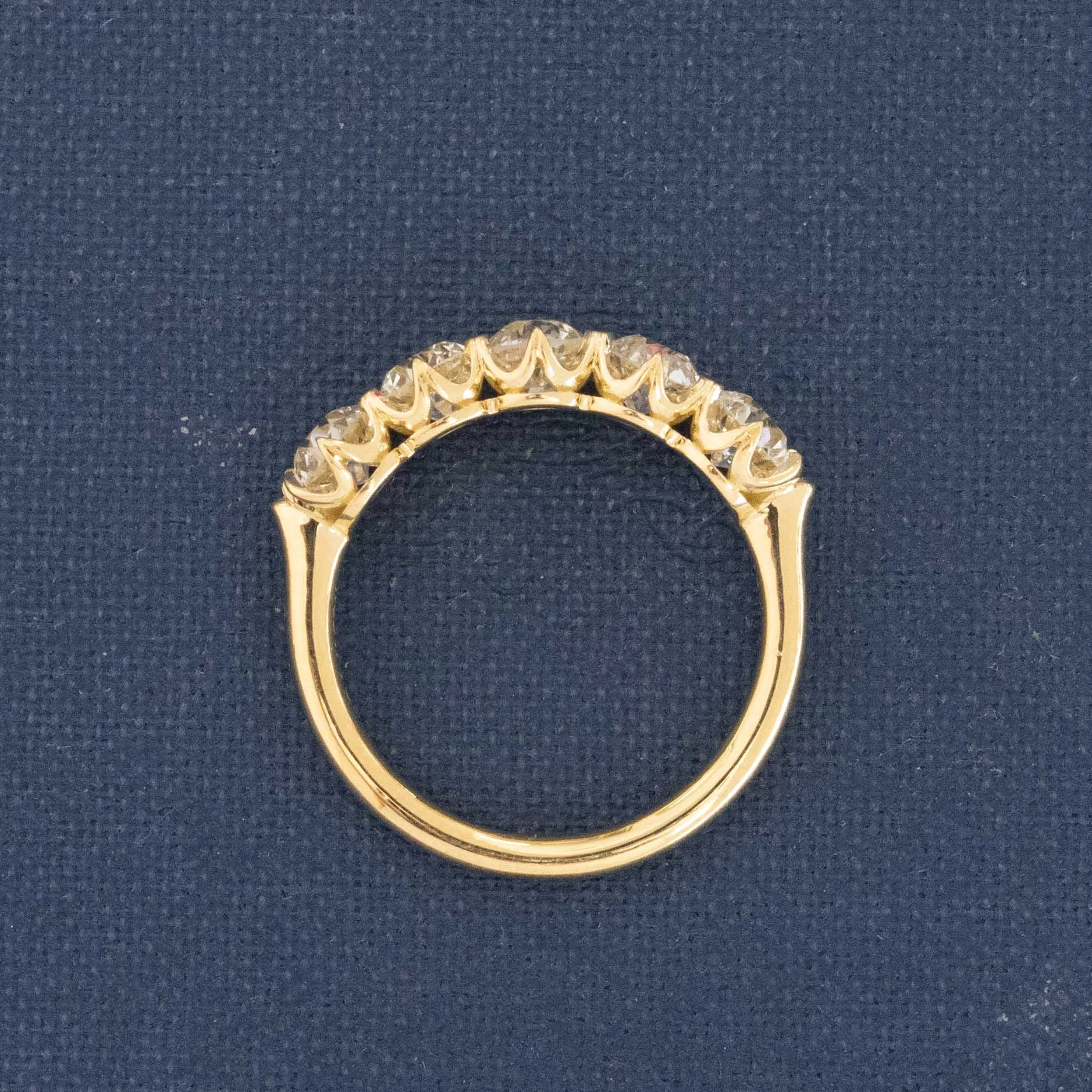 1.61ctw Old European Cut Diamond 5-Stone Band