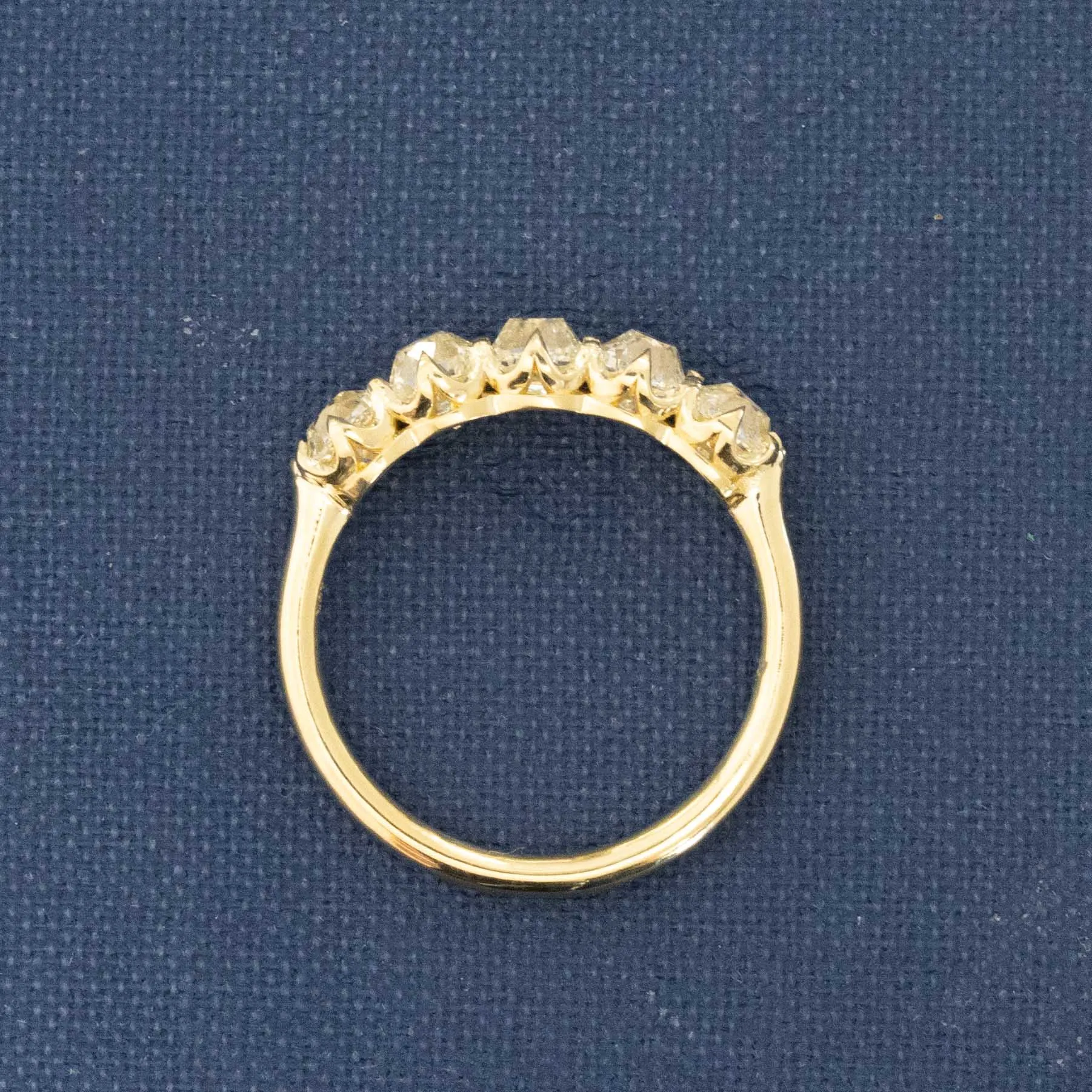 1.68ctw Old Mine Cut Diamond 5-Stone Band