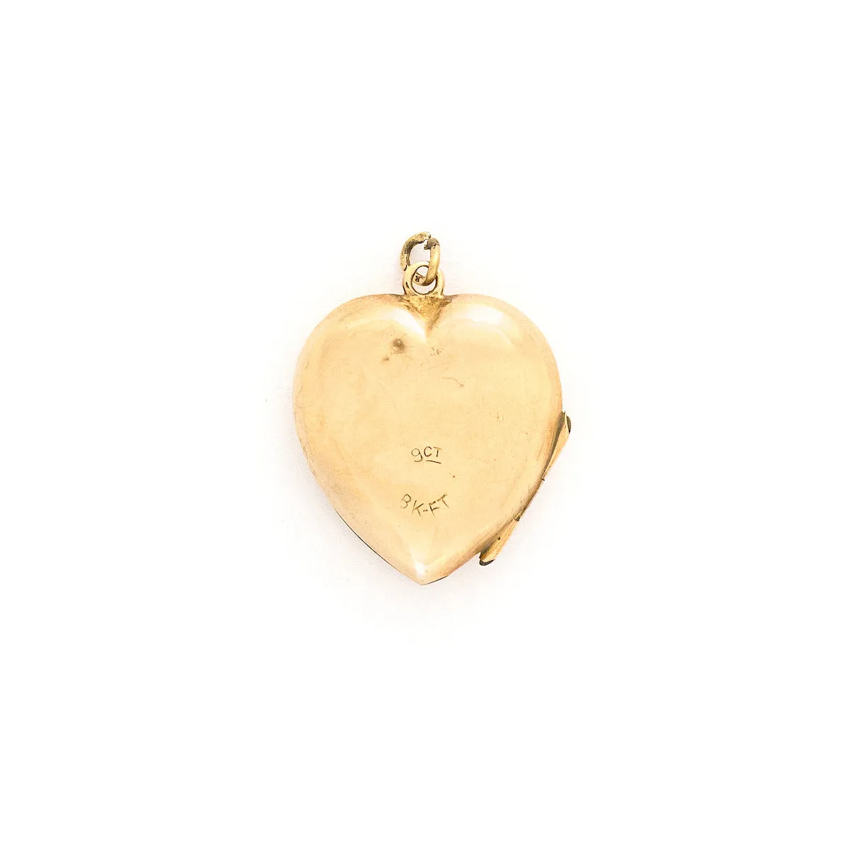 9K Gold Sunshine Heart Vintage Locket