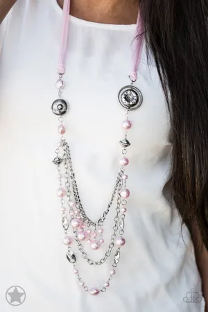 All The Trimmings - Pink Ribbon - Paparazzi Necklace