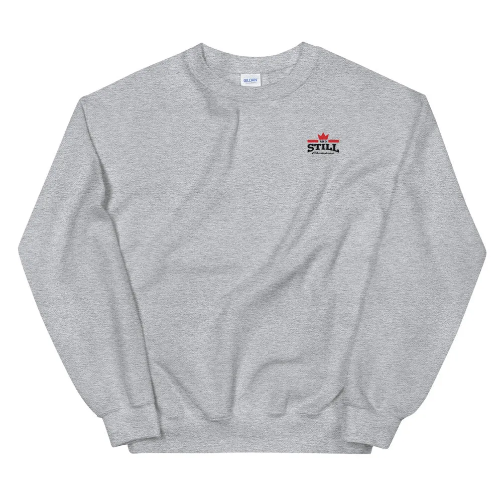And Still Champion crest logo black lettering women's sweatshirt