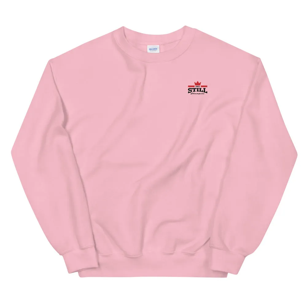 And Still Champion crest logo black lettering women's sweatshirt