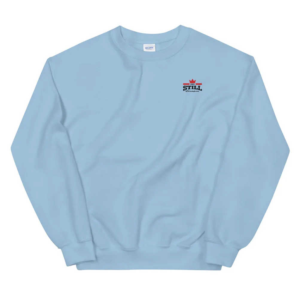 And Still Champion crest logo black lettering women's sweatshirt