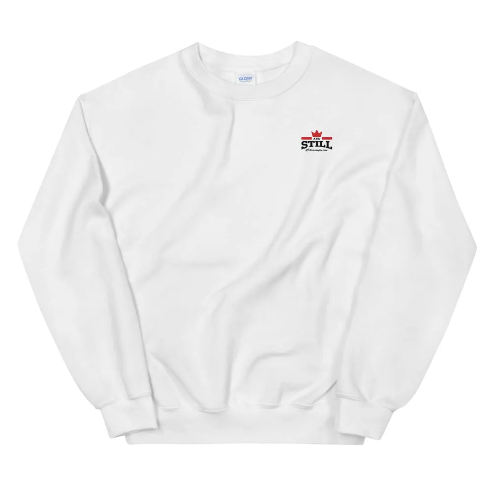 And Still Champion crest logo black lettering women's sweatshirt
