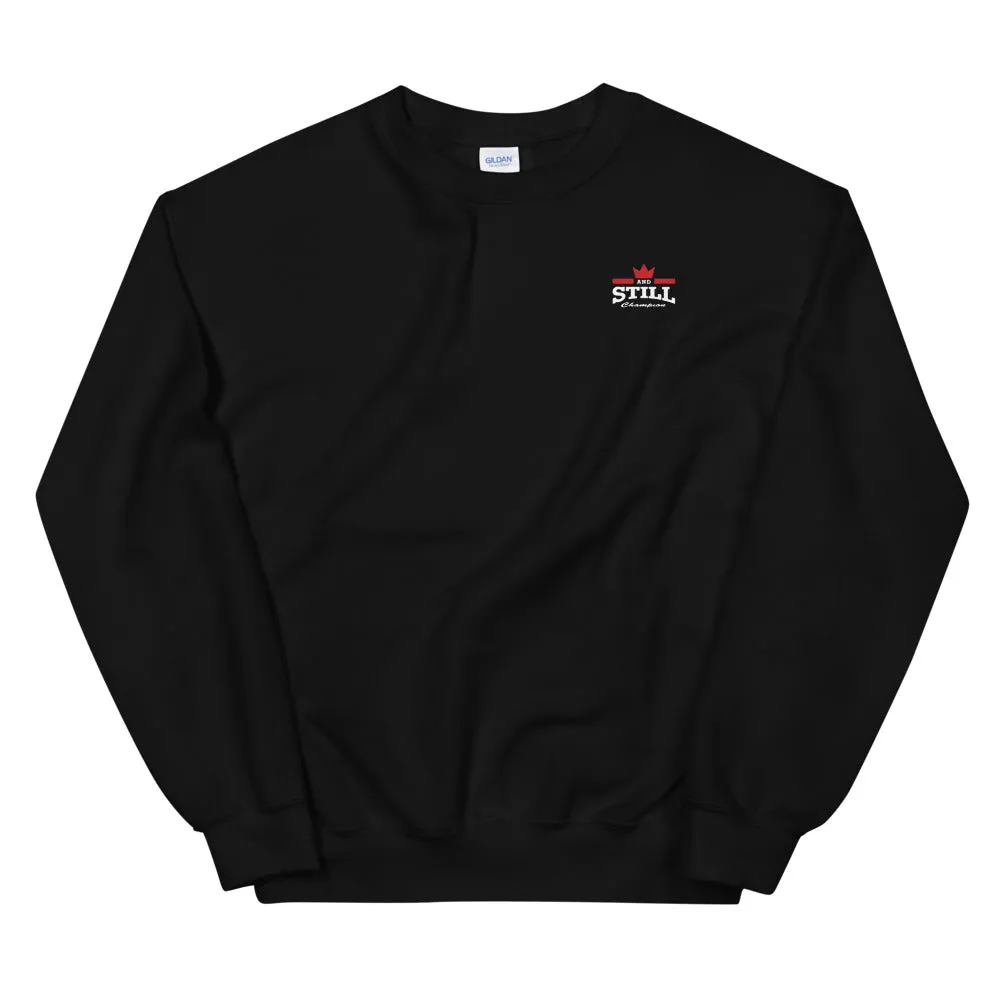 And Still Champion crest logo white lettering women's sweatshirt