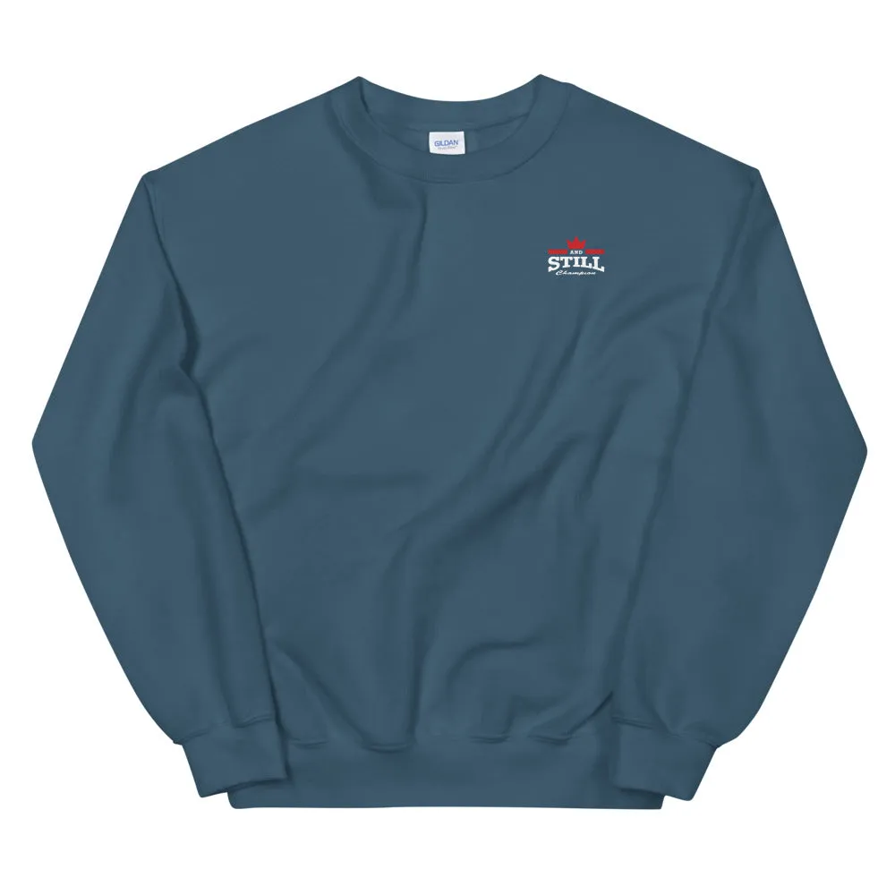 And Still Champion crest logo white lettering women's sweatshirt