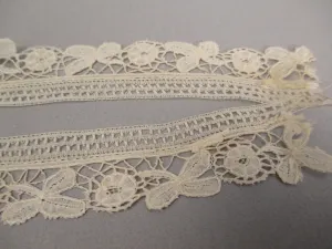 Antique 1900s Victorian handmade lace edge