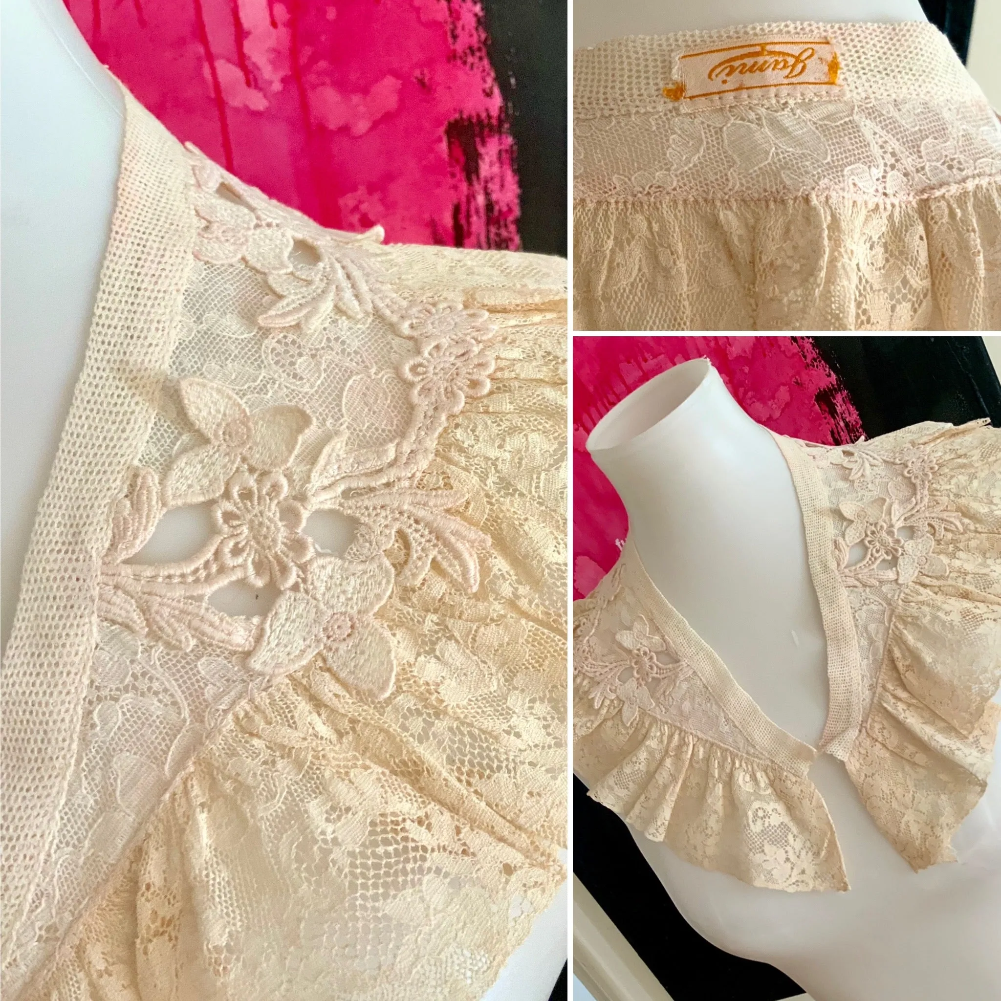 Antique Collar - Crochet Lace - 1900