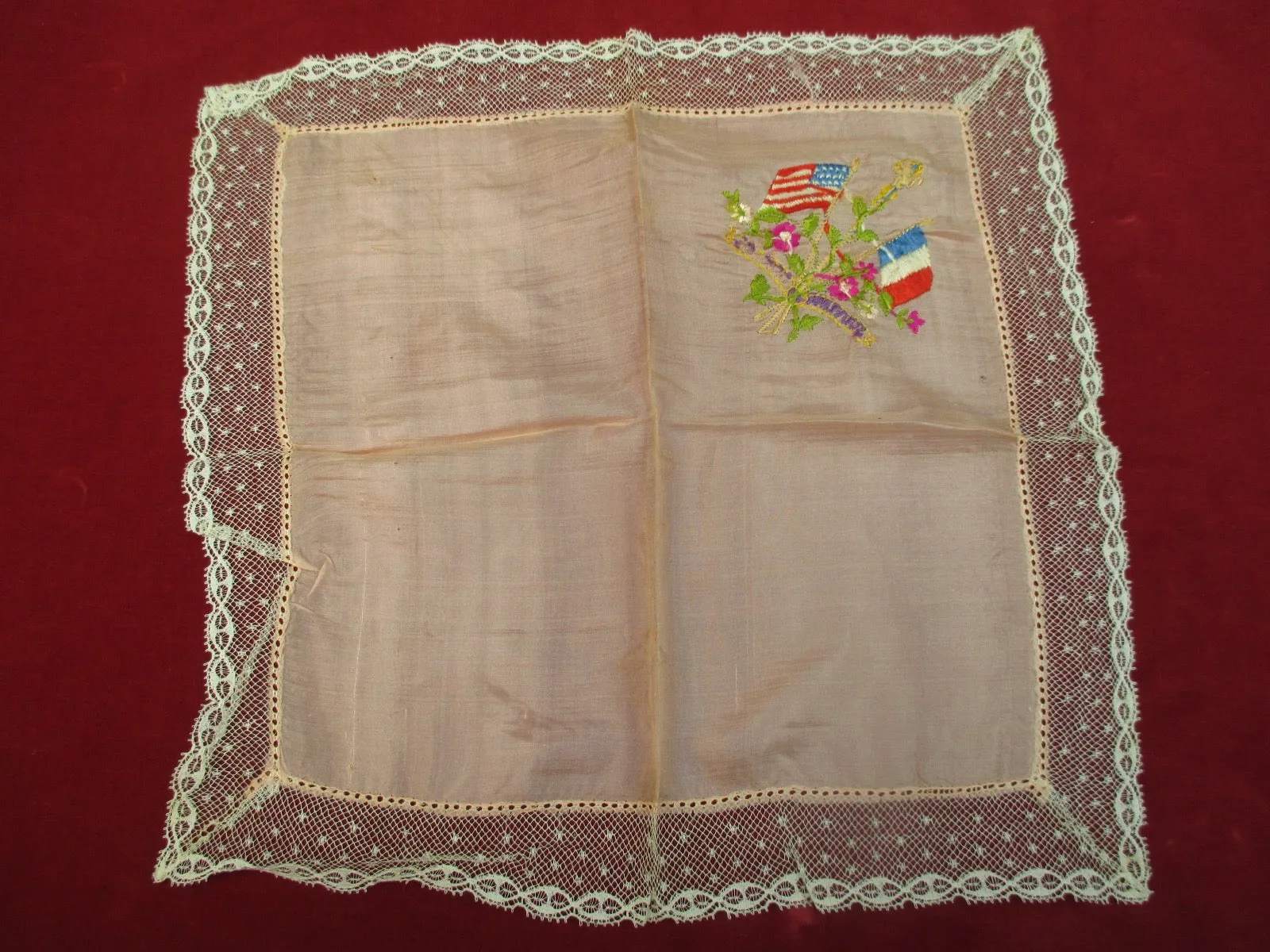 Antique Edwardian silk Handkerchief