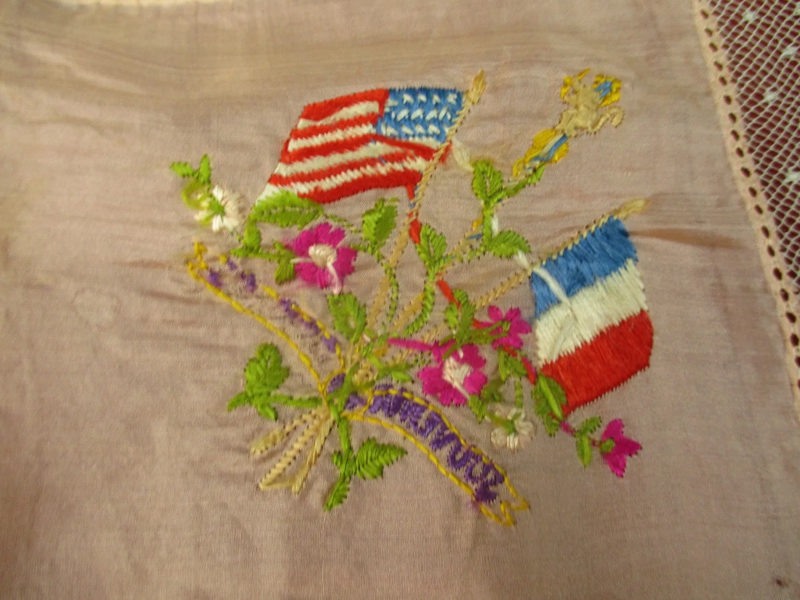 Antique Edwardian silk Handkerchief