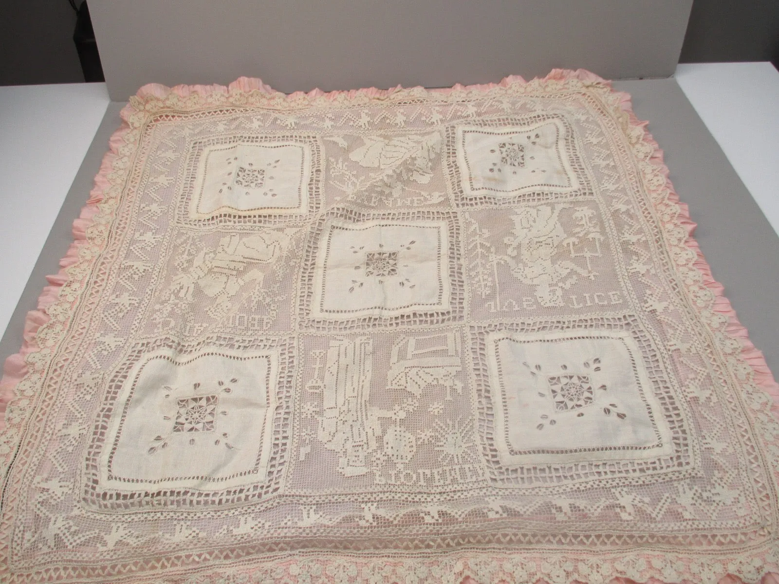 Antique Victorian baby coverlet