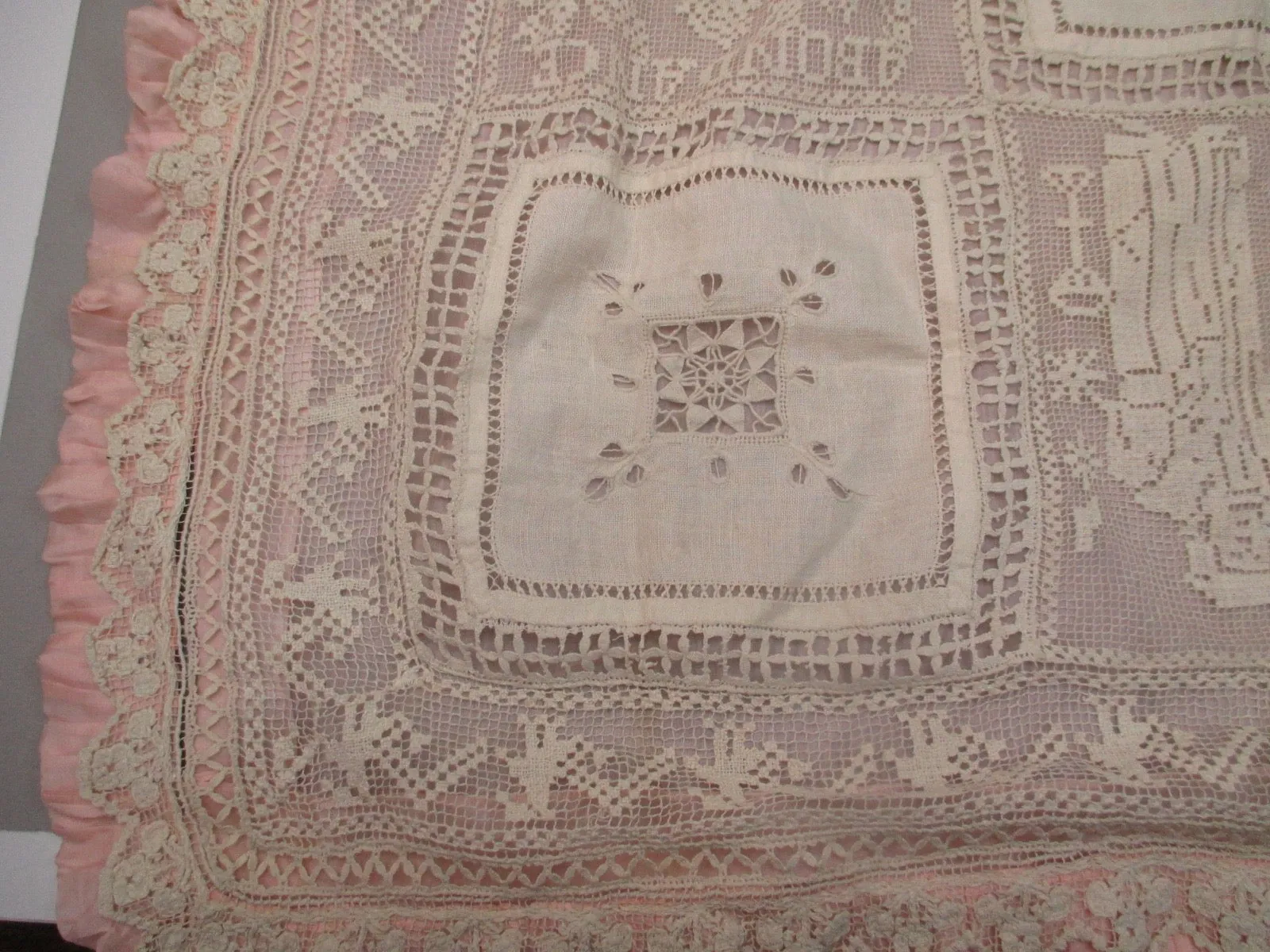 Antique Victorian baby coverlet