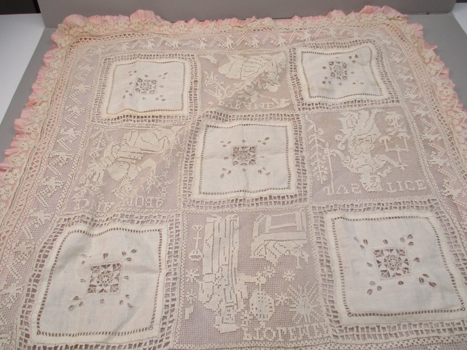 Antique Victorian baby coverlet