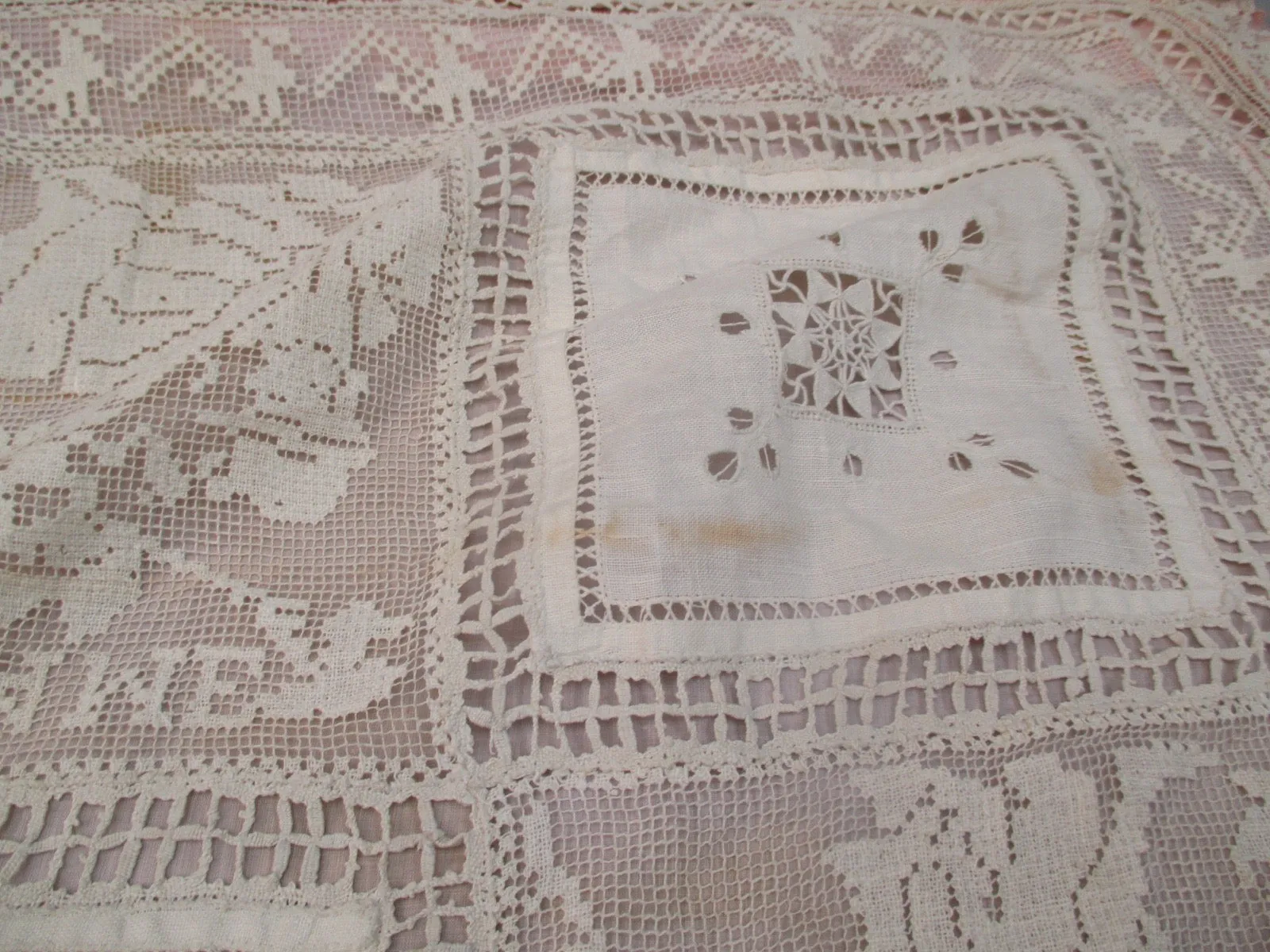 Antique Victorian baby coverlet