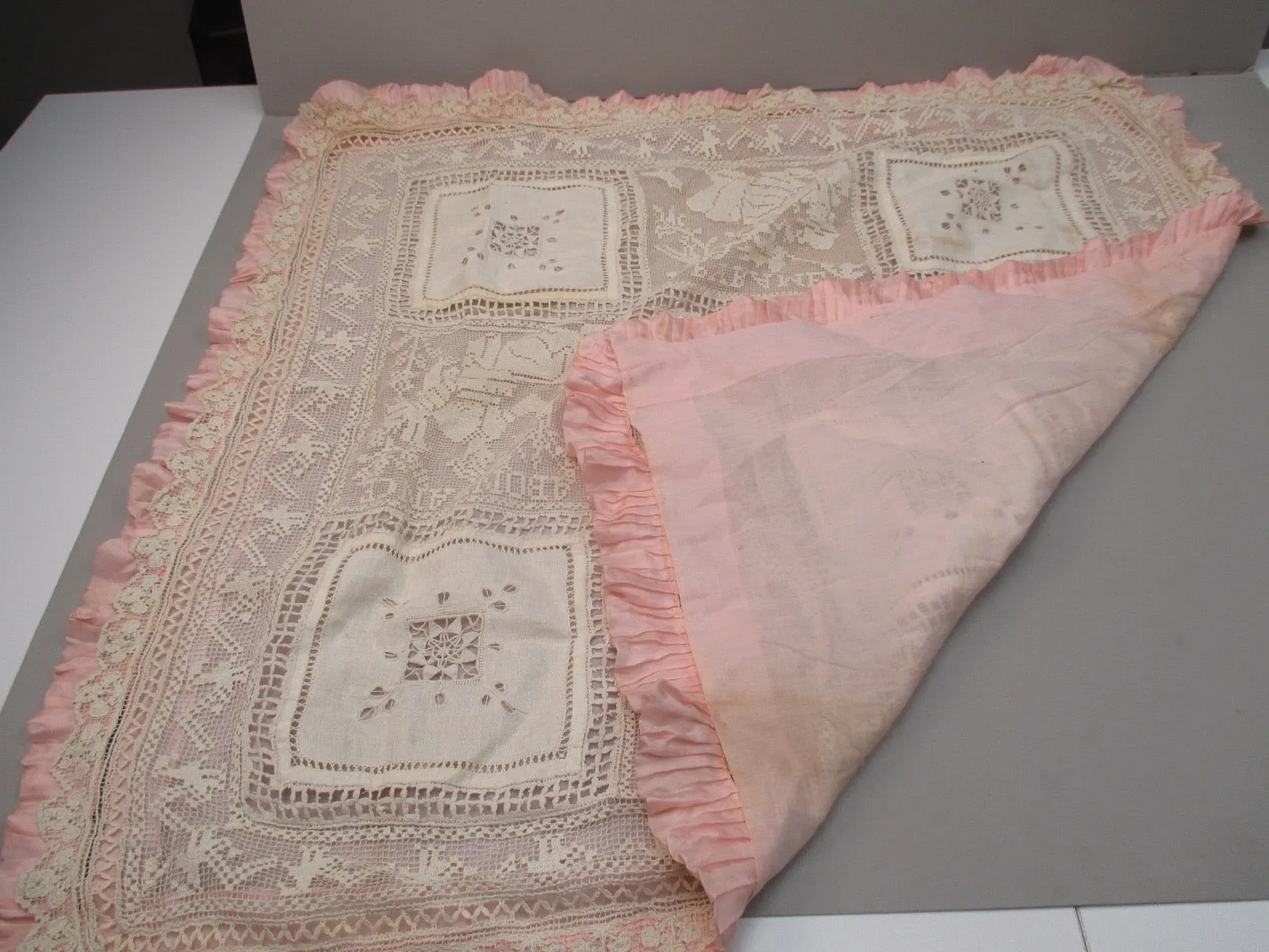 Antique Victorian baby coverlet