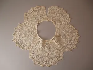 Antique Victorian Chemical Lace Bertha Collar