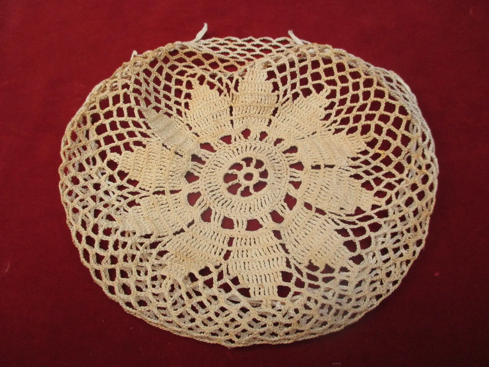 Antique Victorian Crochet Lace Doily