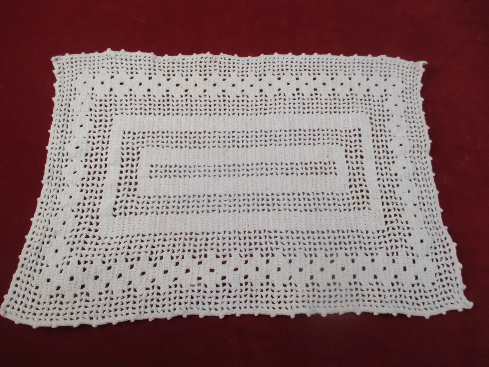 Antique Victorian Crochet Lace Doily