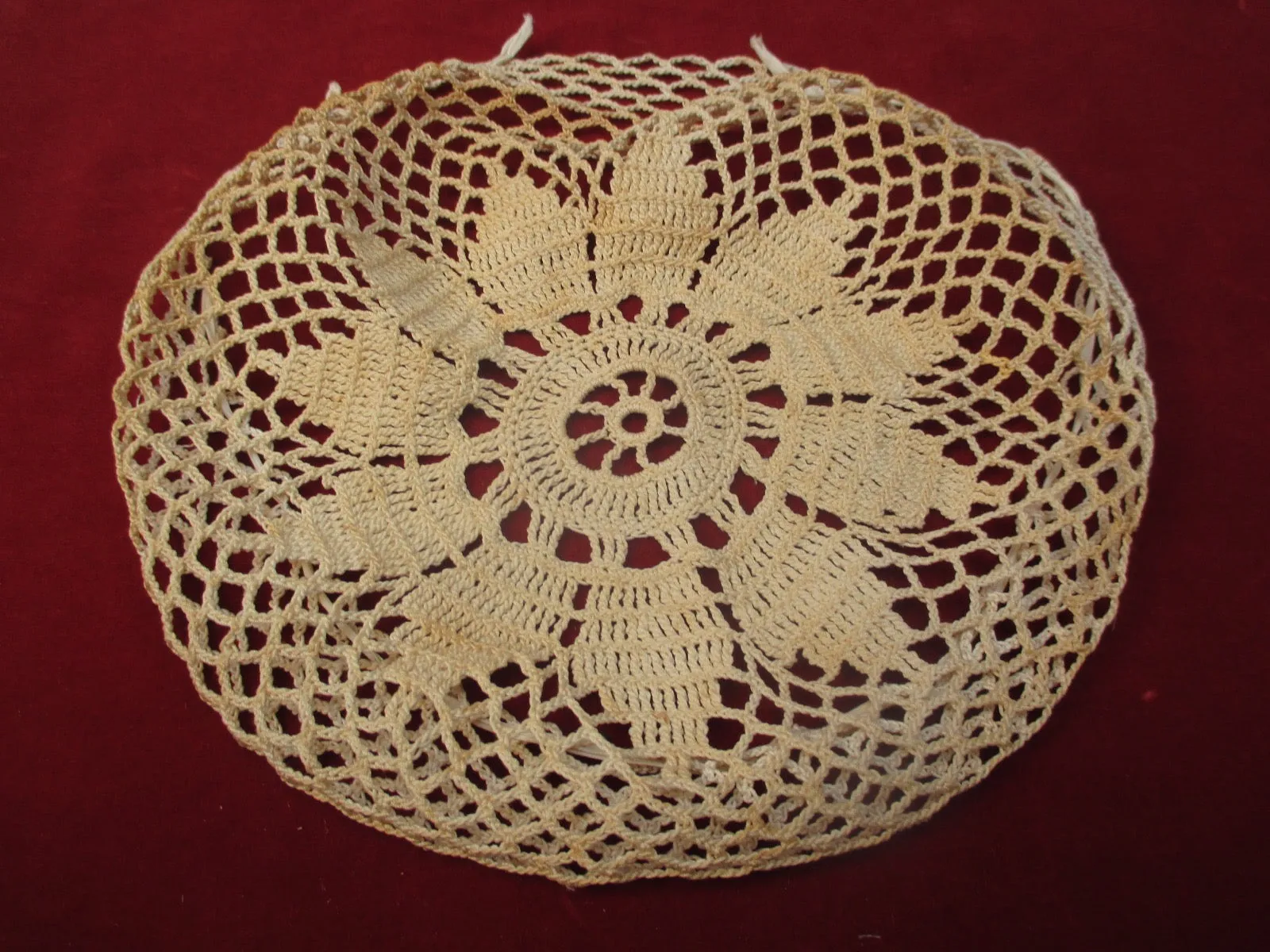 Antique Victorian Crochet Lace Doily