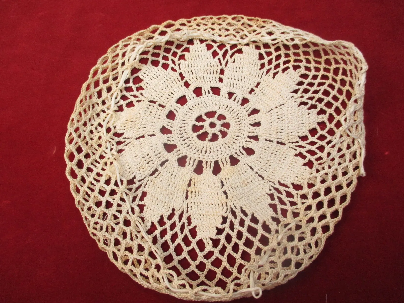 Antique Victorian Crochet Lace Doily