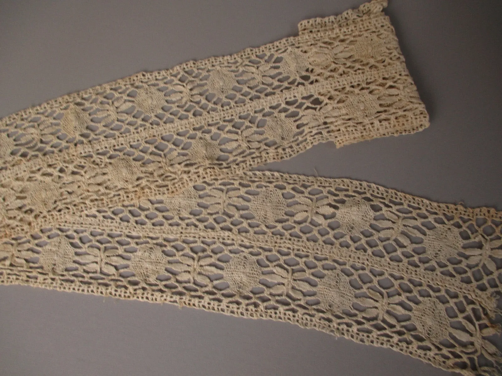Antique Victorian Crochet Lace Flounce