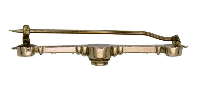 Antique Victorian Diamond Set Bar Pin Brooch in English 9 Karat Gold - Circa 1912