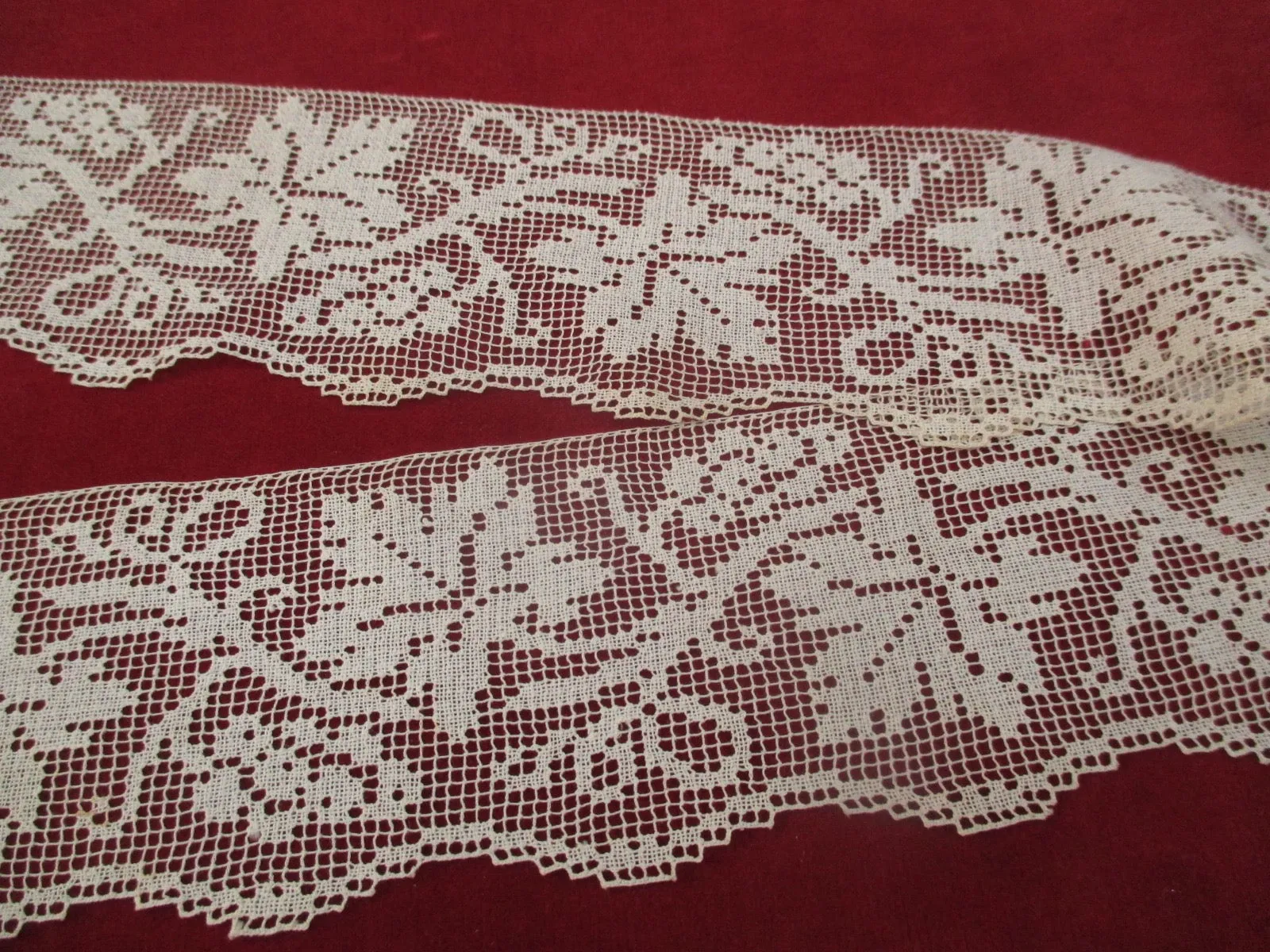 Antique Victorian Filet lace trim