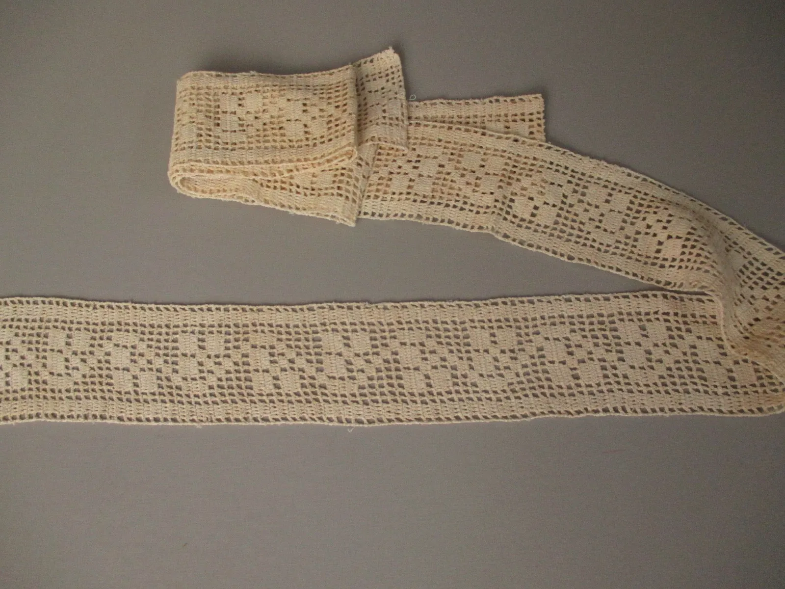 Antique Victorian Filet Lace Yardage