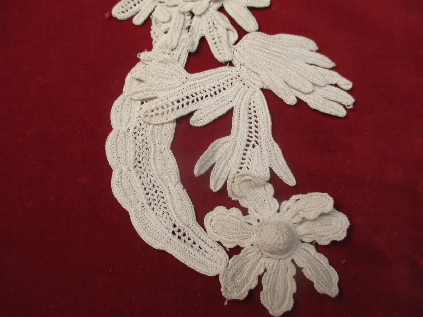 Antique Victorian Floral applique