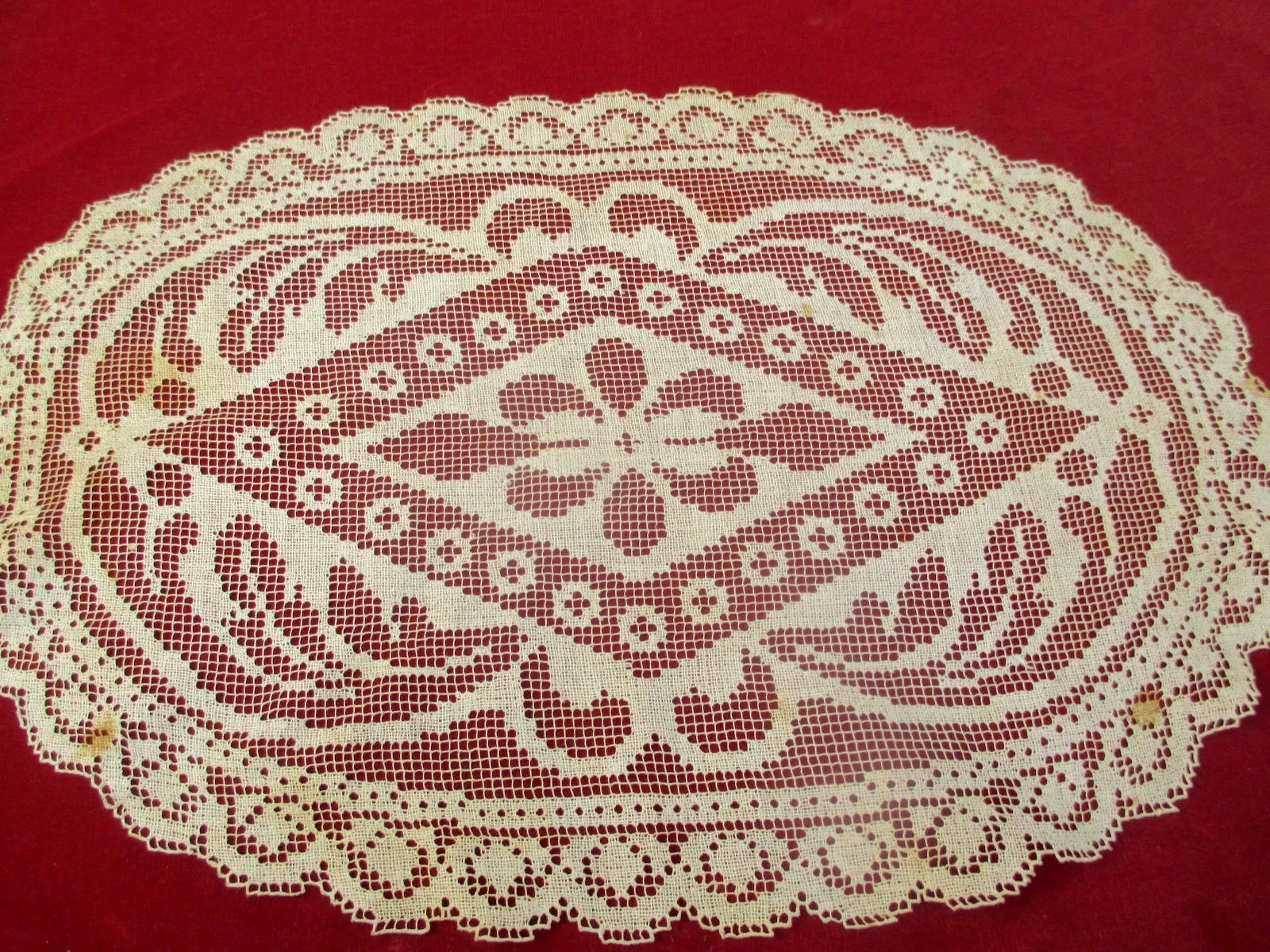 Antique Victorian Floral Doily