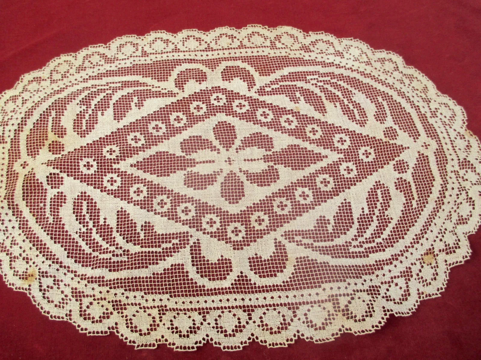 Antique Victorian Floral Doily