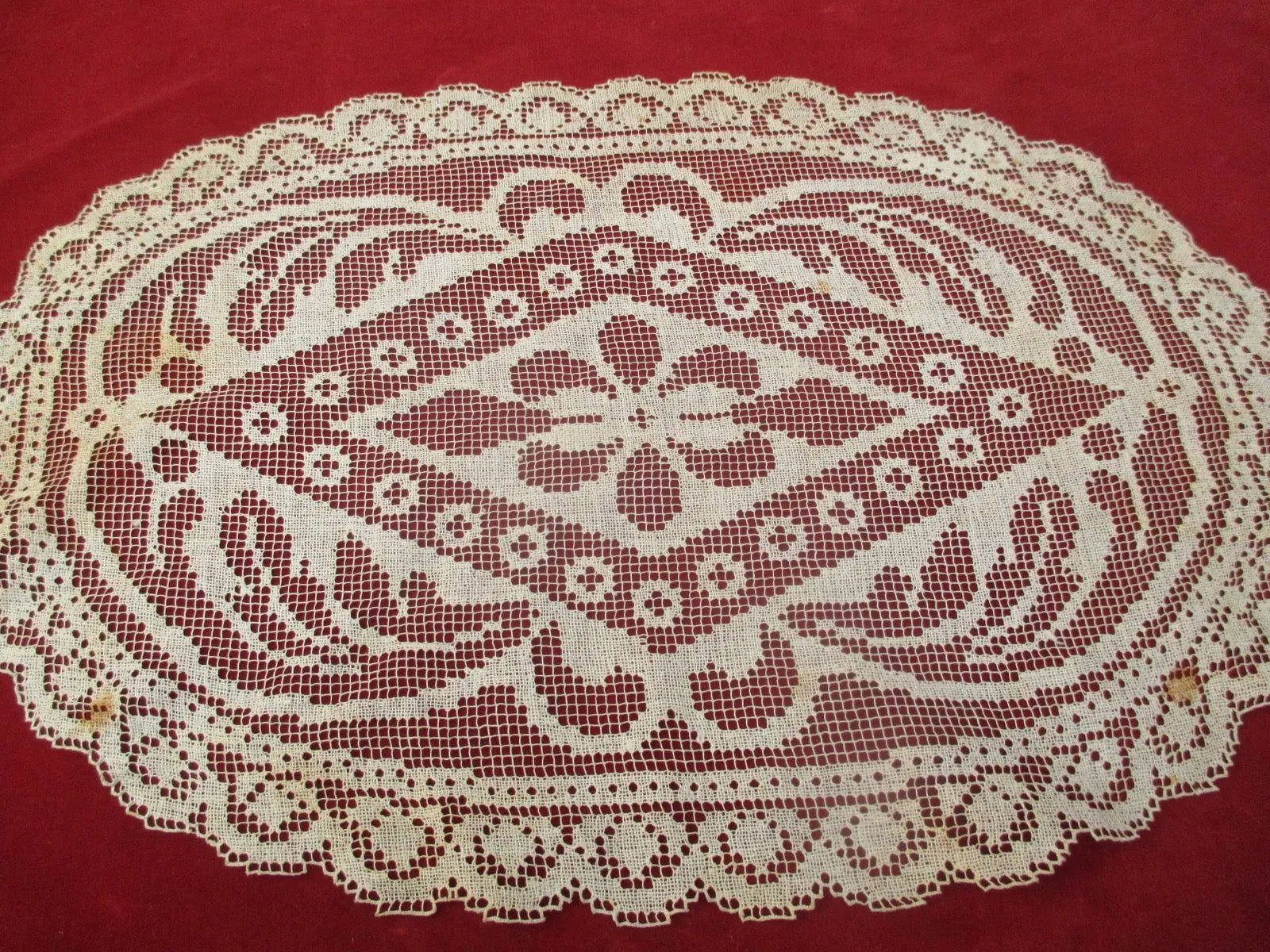 Antique Victorian Floral Doily