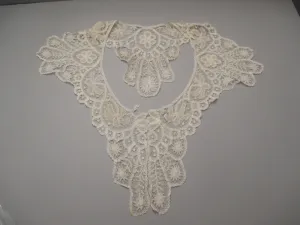 Antique Victorian Handmade American Battenberg Needlelace Collar