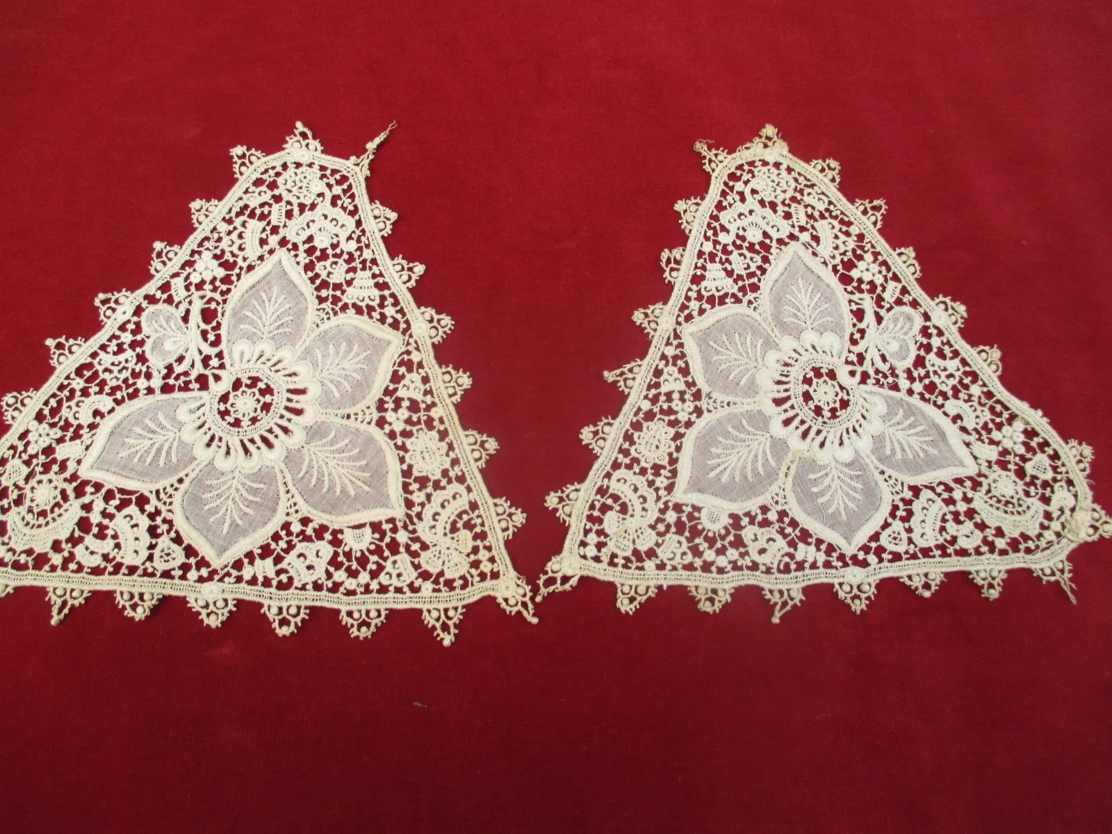 Antique Victorian Lace doilies set of 2
