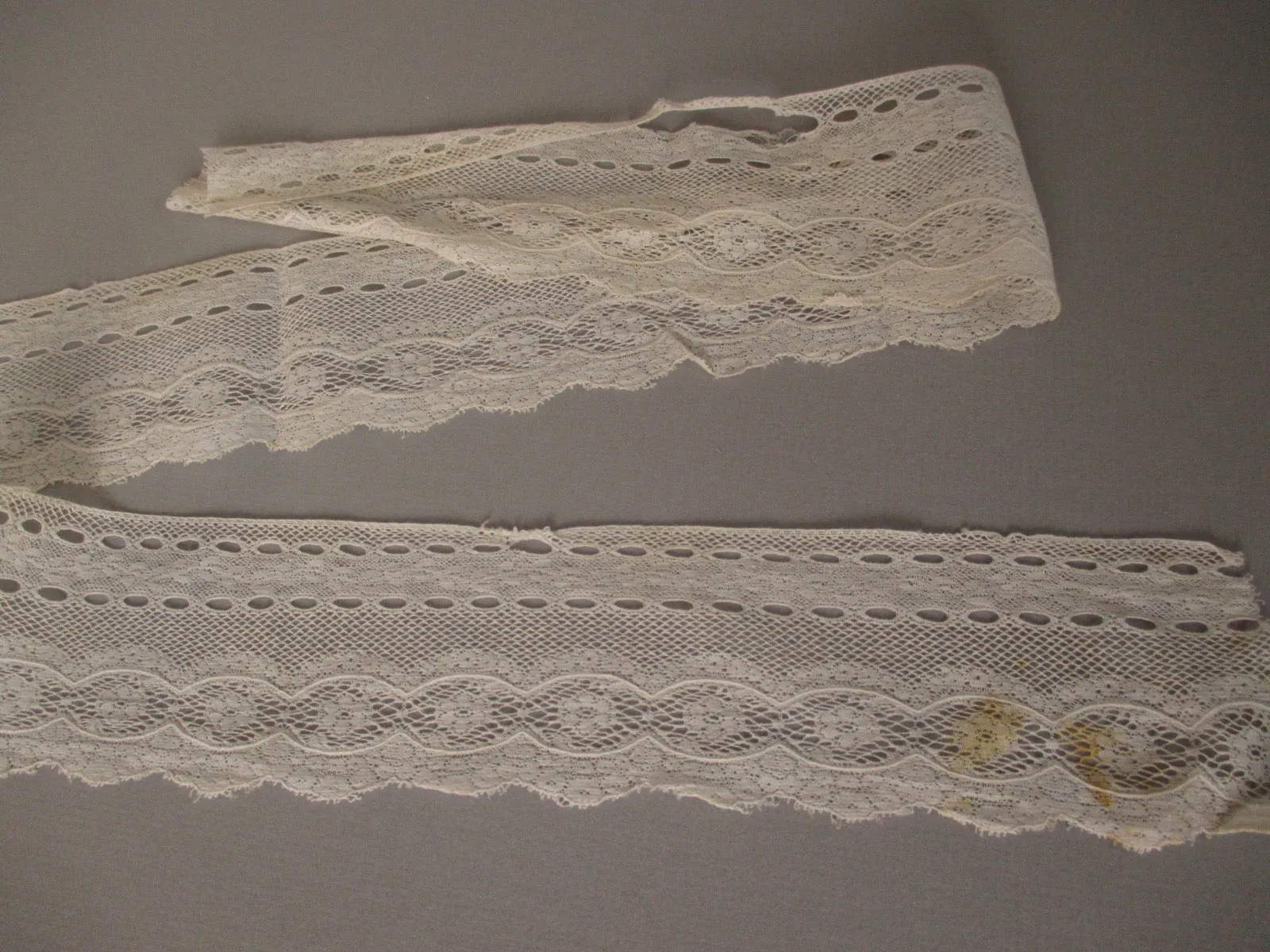 Antique Victorian Lace net beading trim