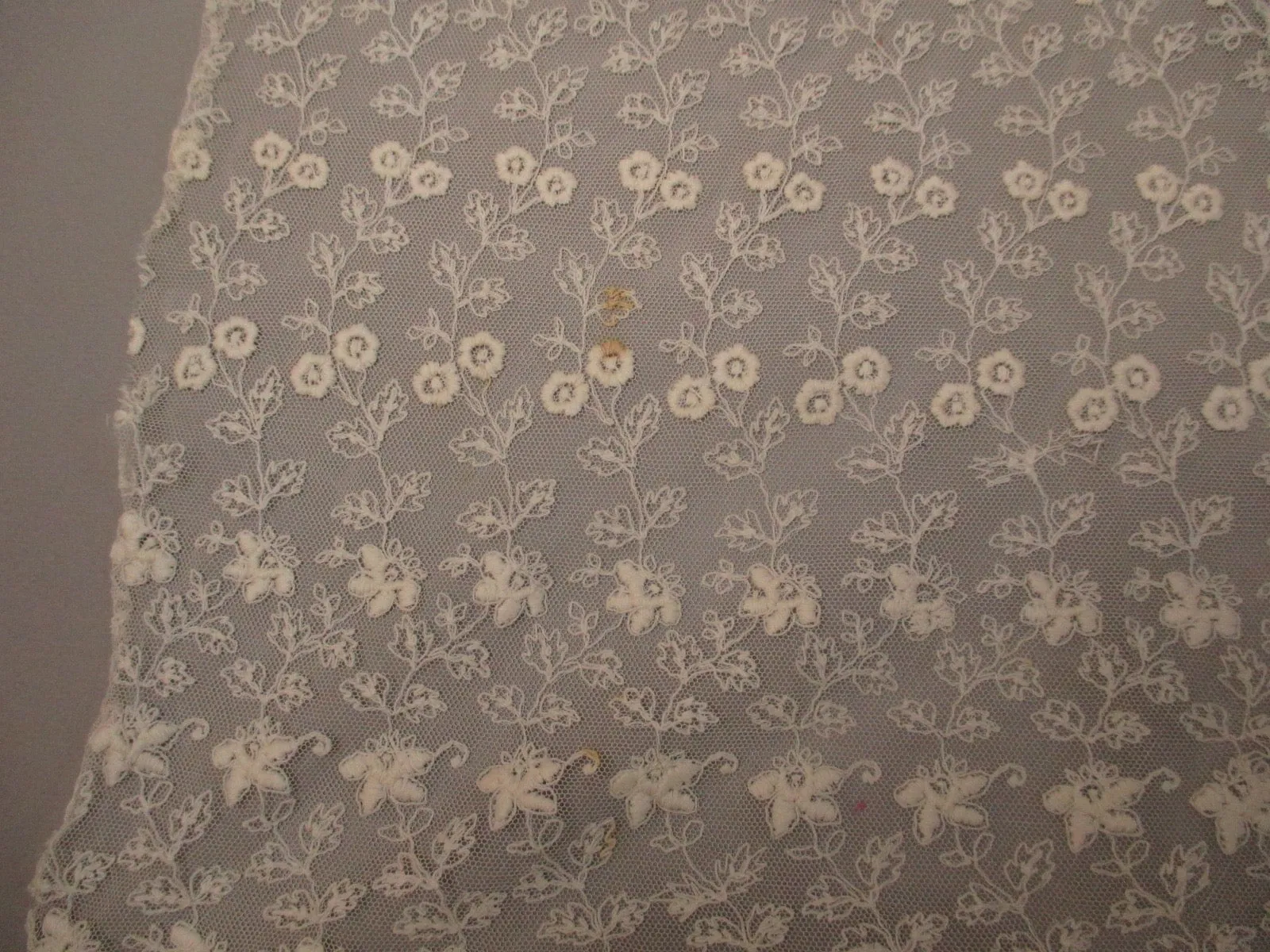 Antique Victorian Lace net Bonnet Veil