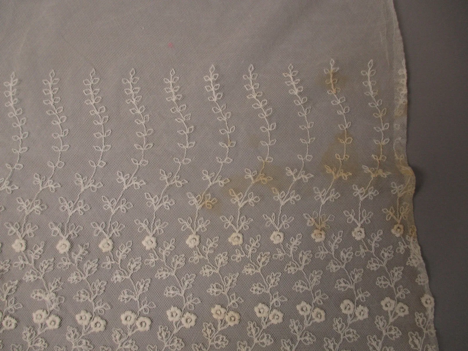 Antique Victorian Lace net Bonnet Veil